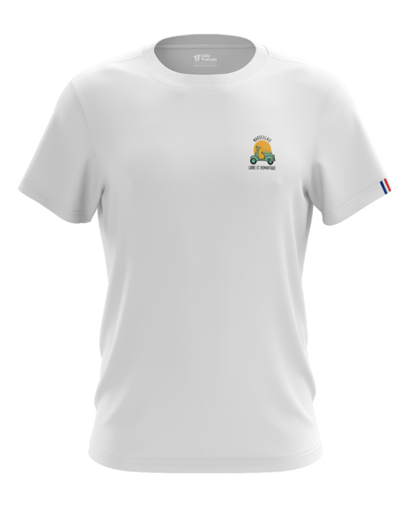 T-Shirt "Marseillais Libre & Romantique" - blanc