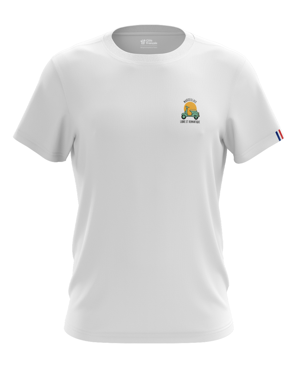 T-Shirt "Marseillais Libre & Romantique" - blanc