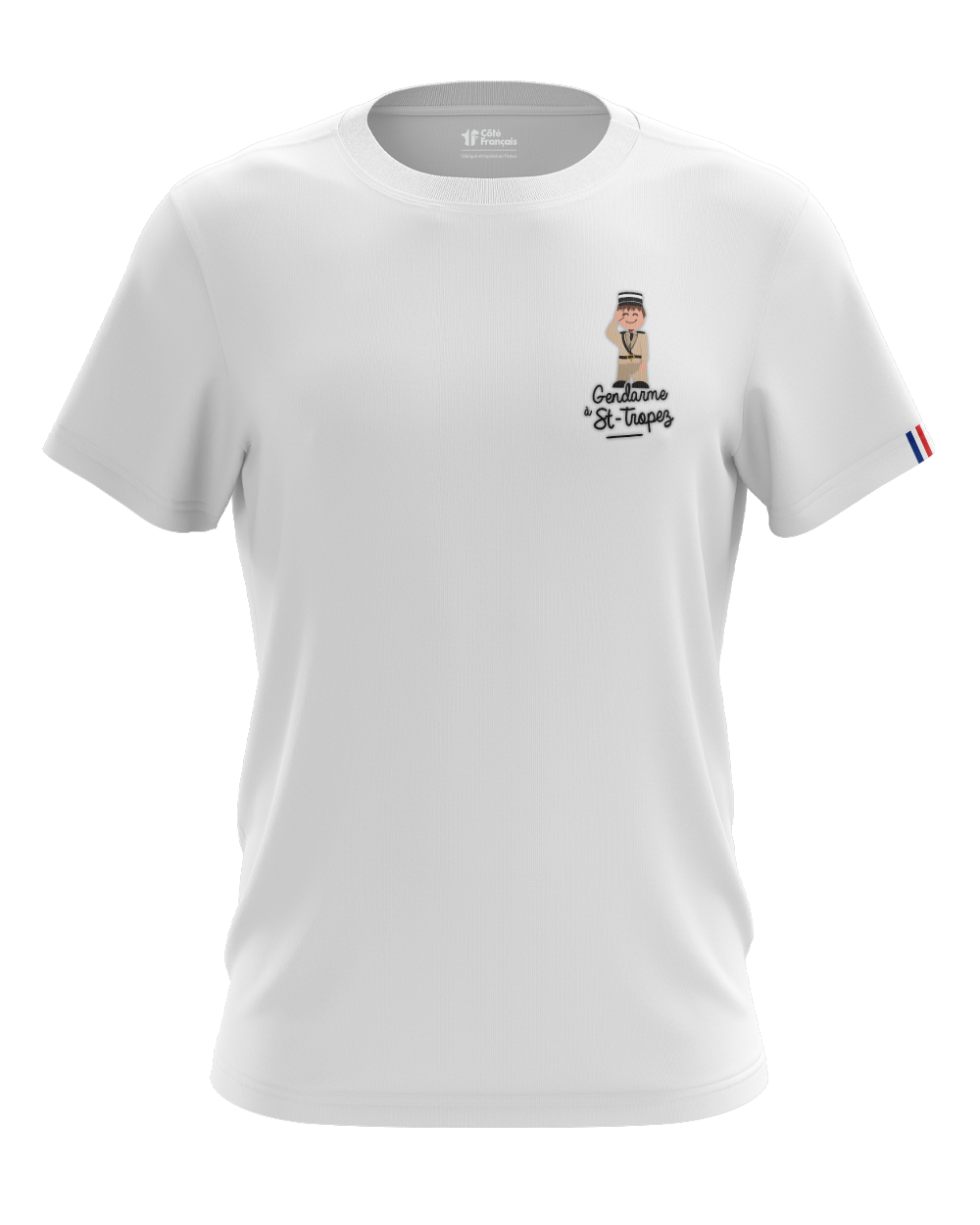 T-Shirt "Gendarme à St Tropez" - blanc
