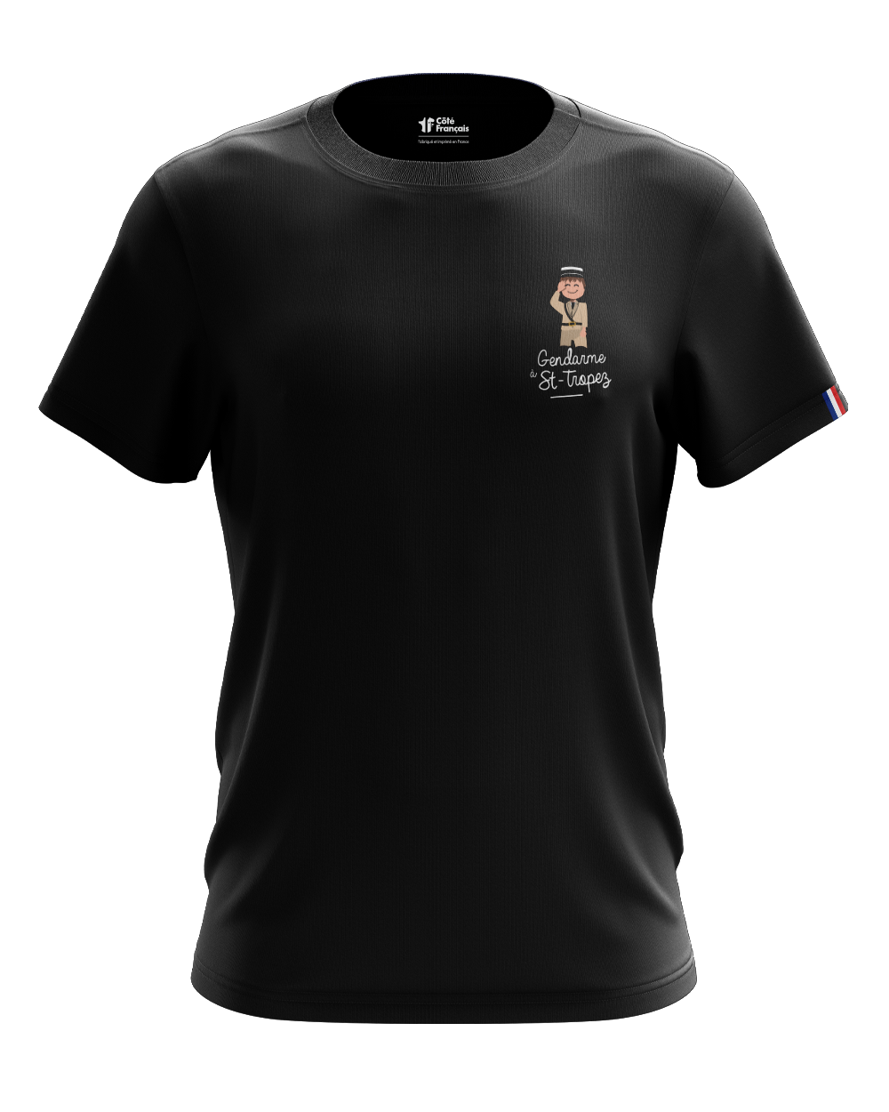 T-Shirt "Gendarme à St Tropez" - noir