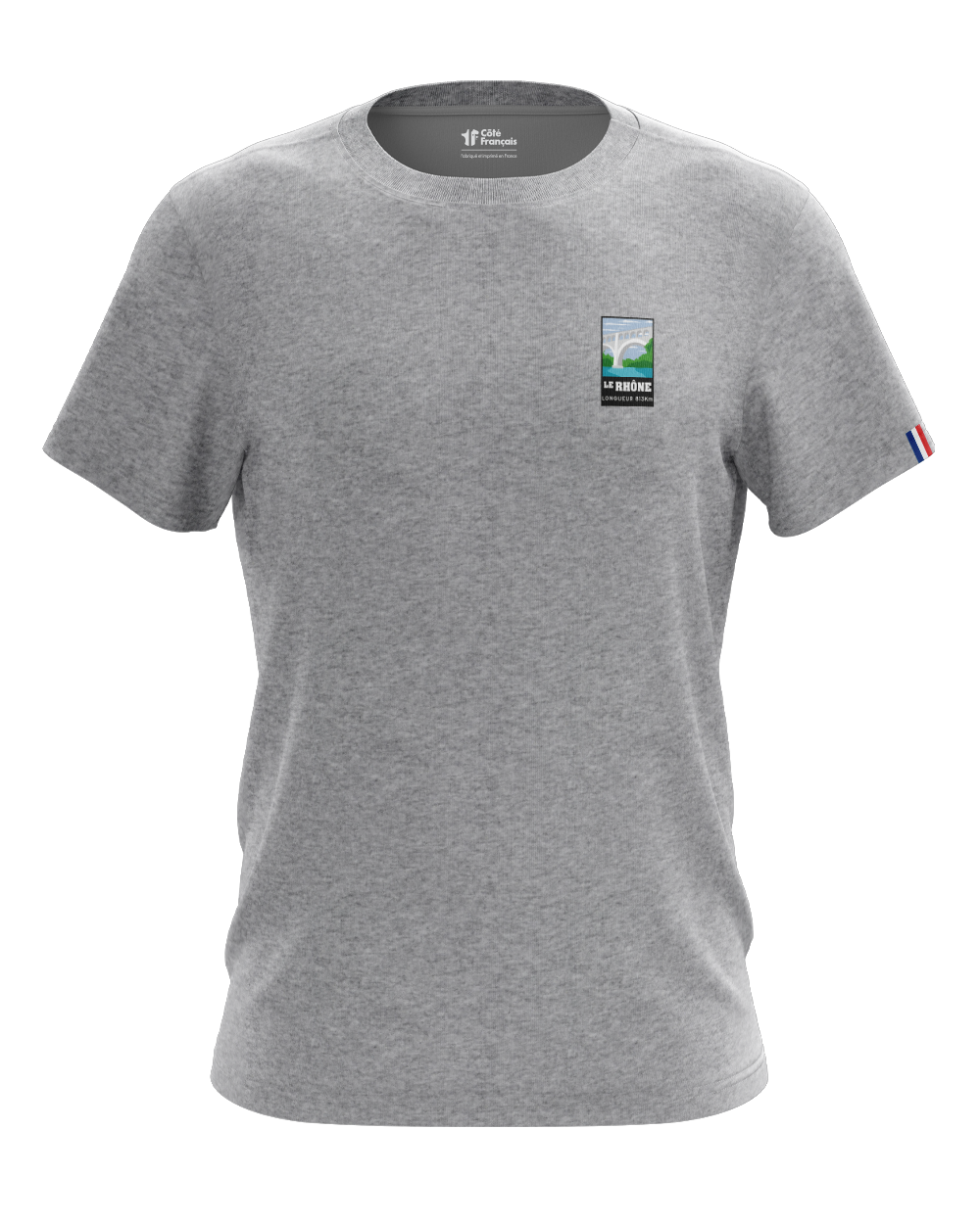 T-Shirt "Fleuve du Rhône" - gris chiné