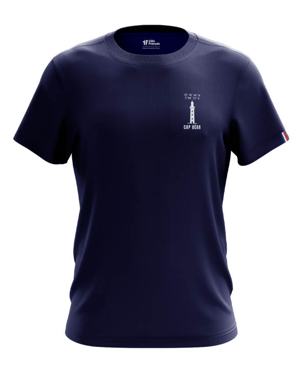 T-shirt brodé Cap béar - bleu marine