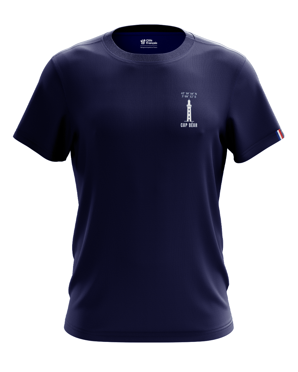 T-shirt brodé Cap béar - bleu marine