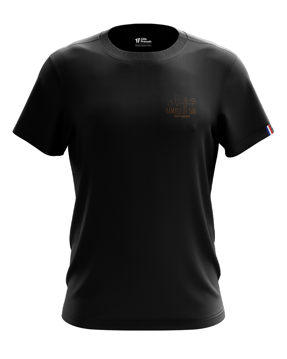 T-Shirt "Famille de surf" - noir