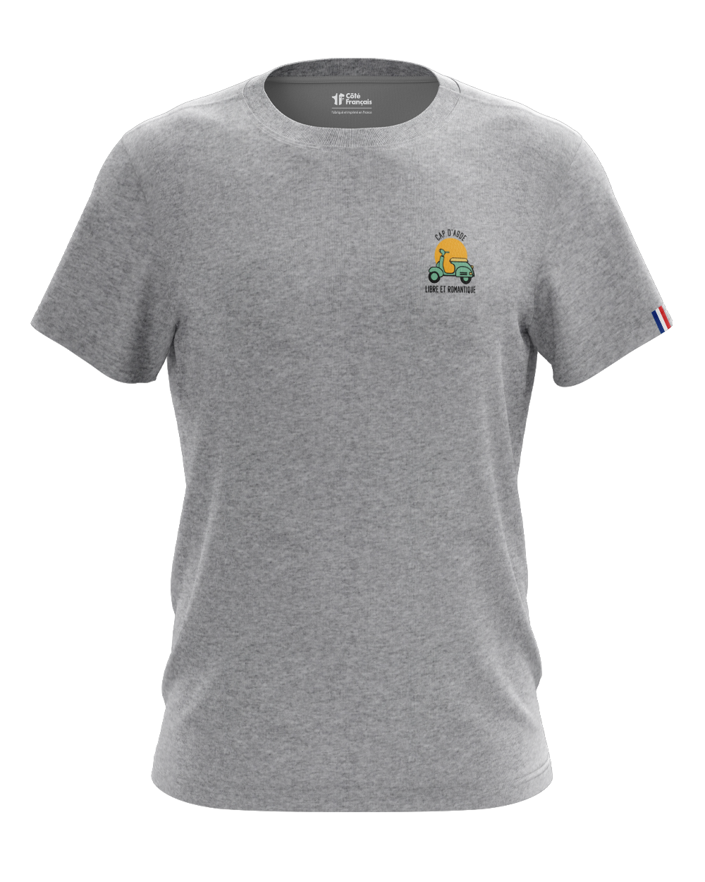 T-Shirt "Cap d'agde" - gris chiné