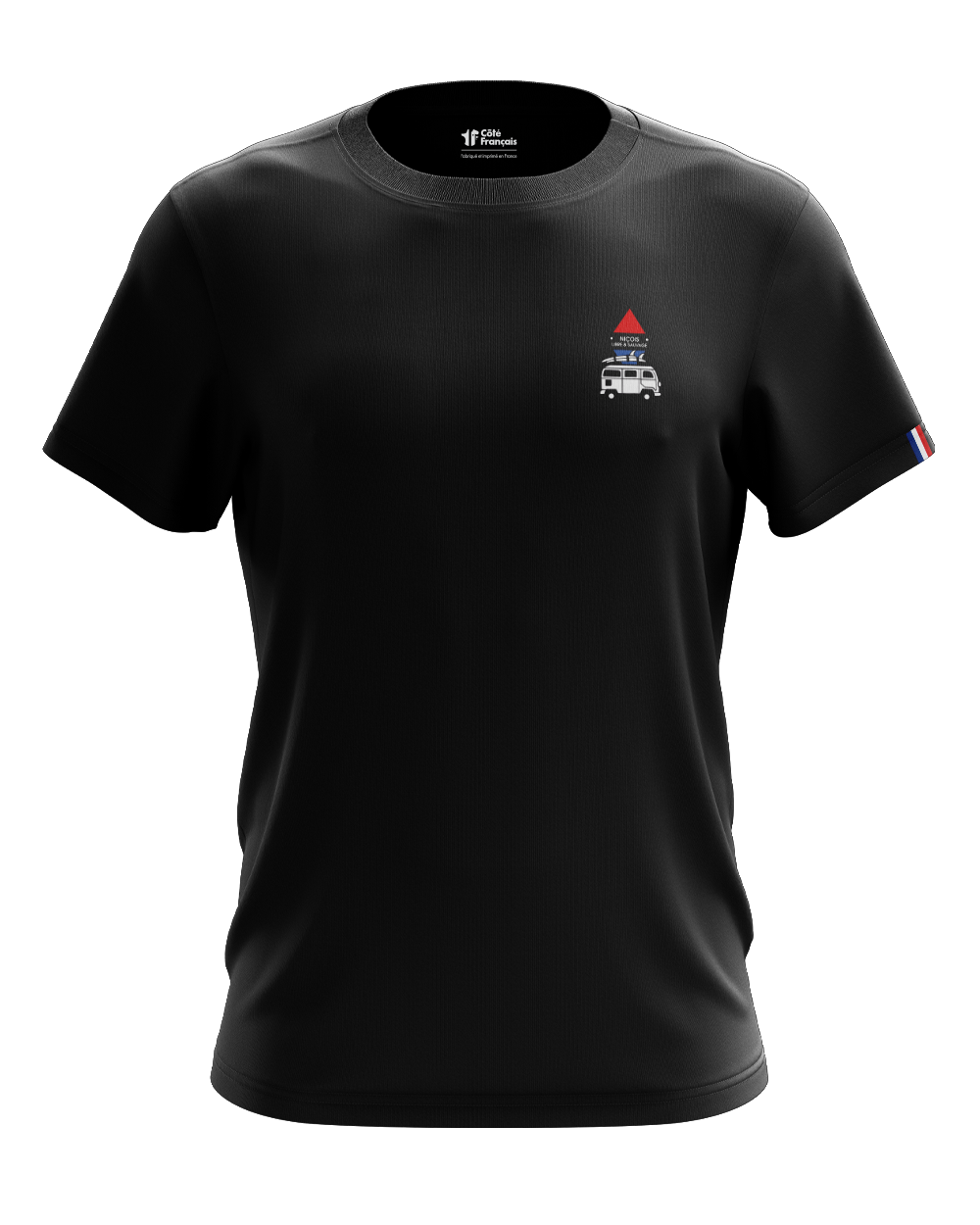 T-Shirt "Niçois libre & sauvage" - noir