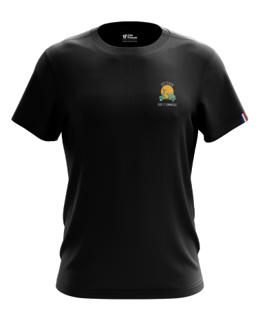 T-Shirt "Côte d'azur Libre et romantique" - noir