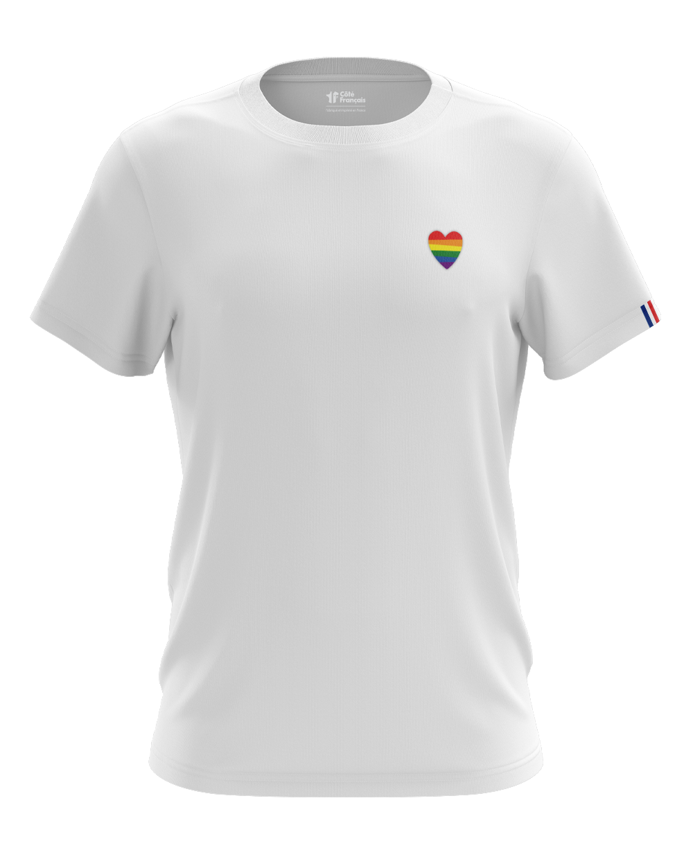 T-Shirt "Cœur arc en ciel" - blanc