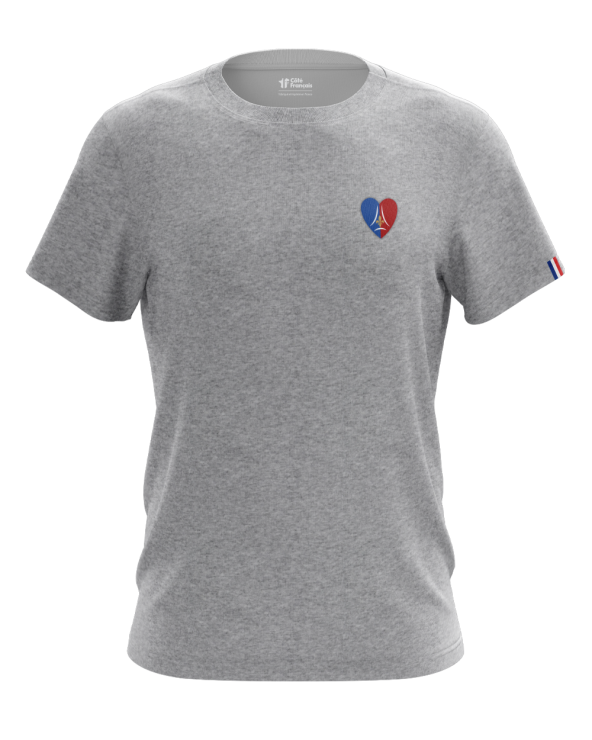 T-Shirt "Cœur Parisien" - gris chiné