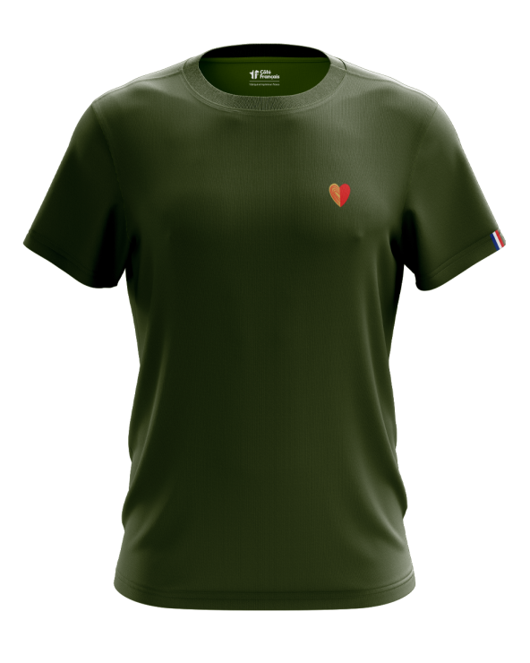 T-Shirt "Cœur Aveyronnais" - kaki