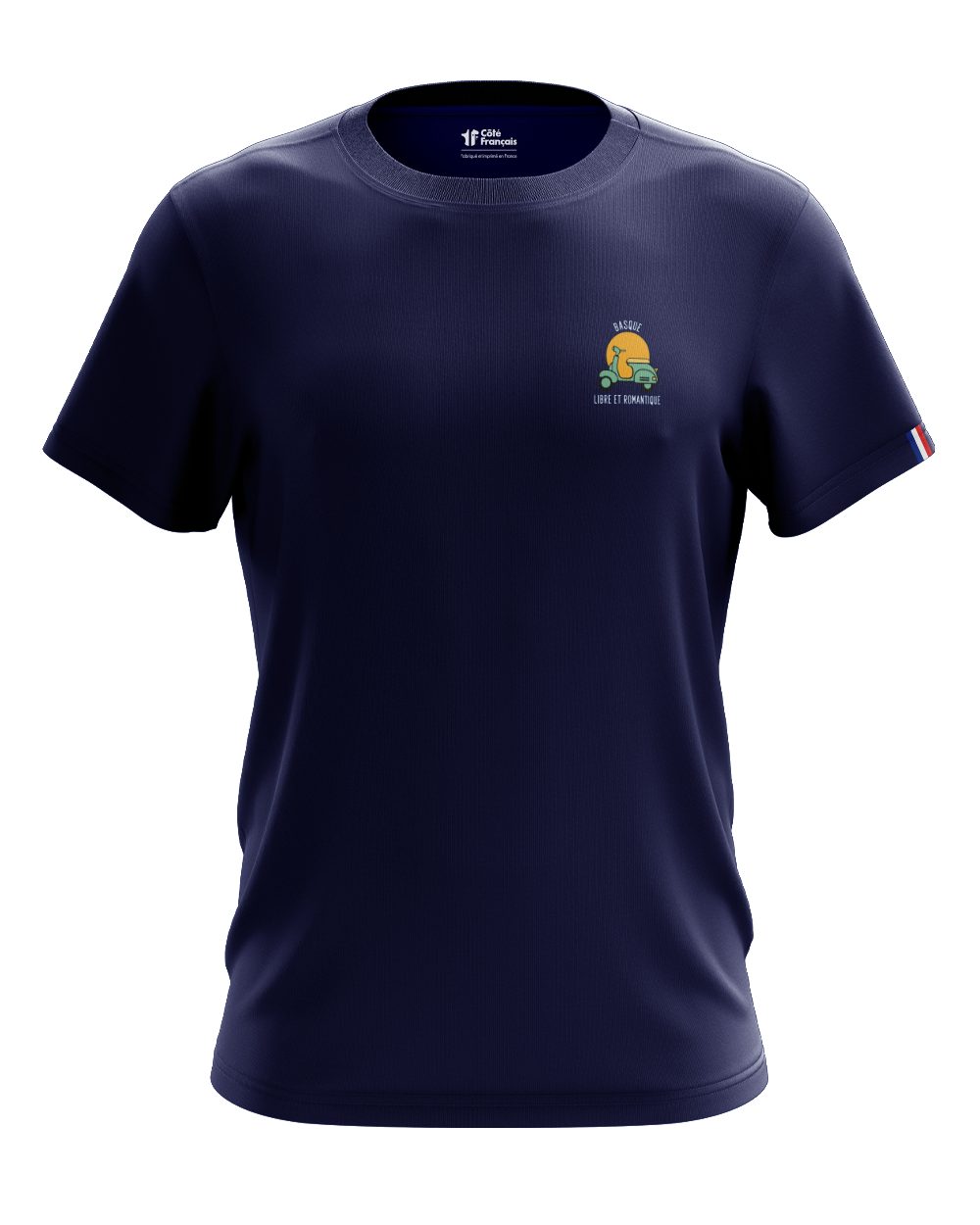 T-shirt "Basque libre et romantique" - bleu marine