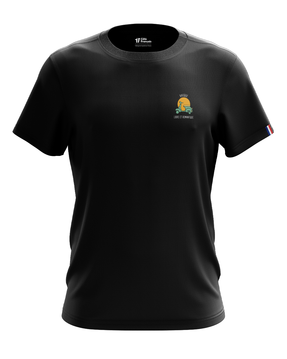 T-shirt "Basque libre et romantique" - noir