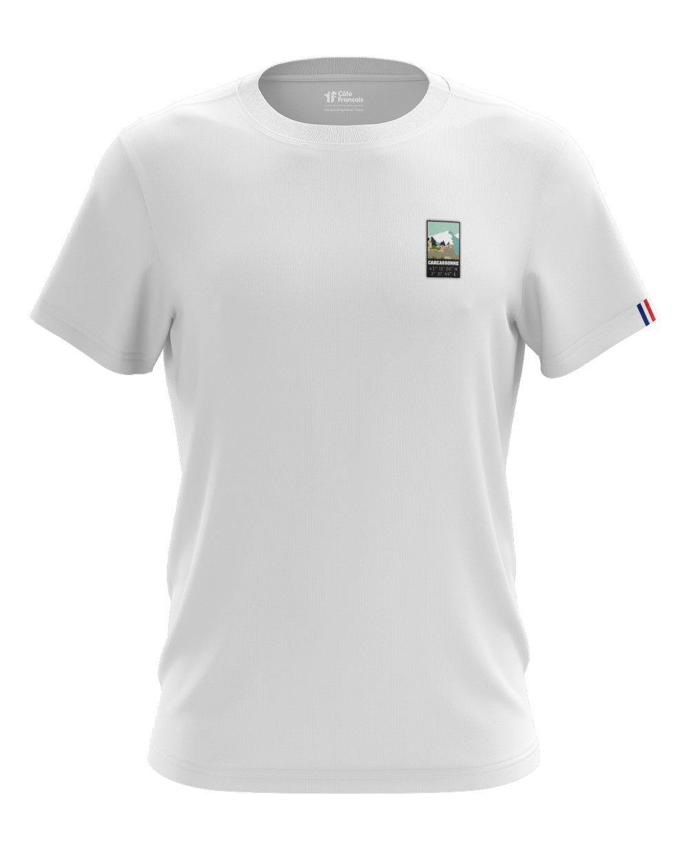 T-Shirt "Carcassonne GPS" - blanc