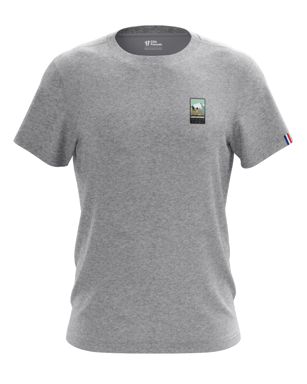 T-Shirt "Carcassonne GPS" - gris