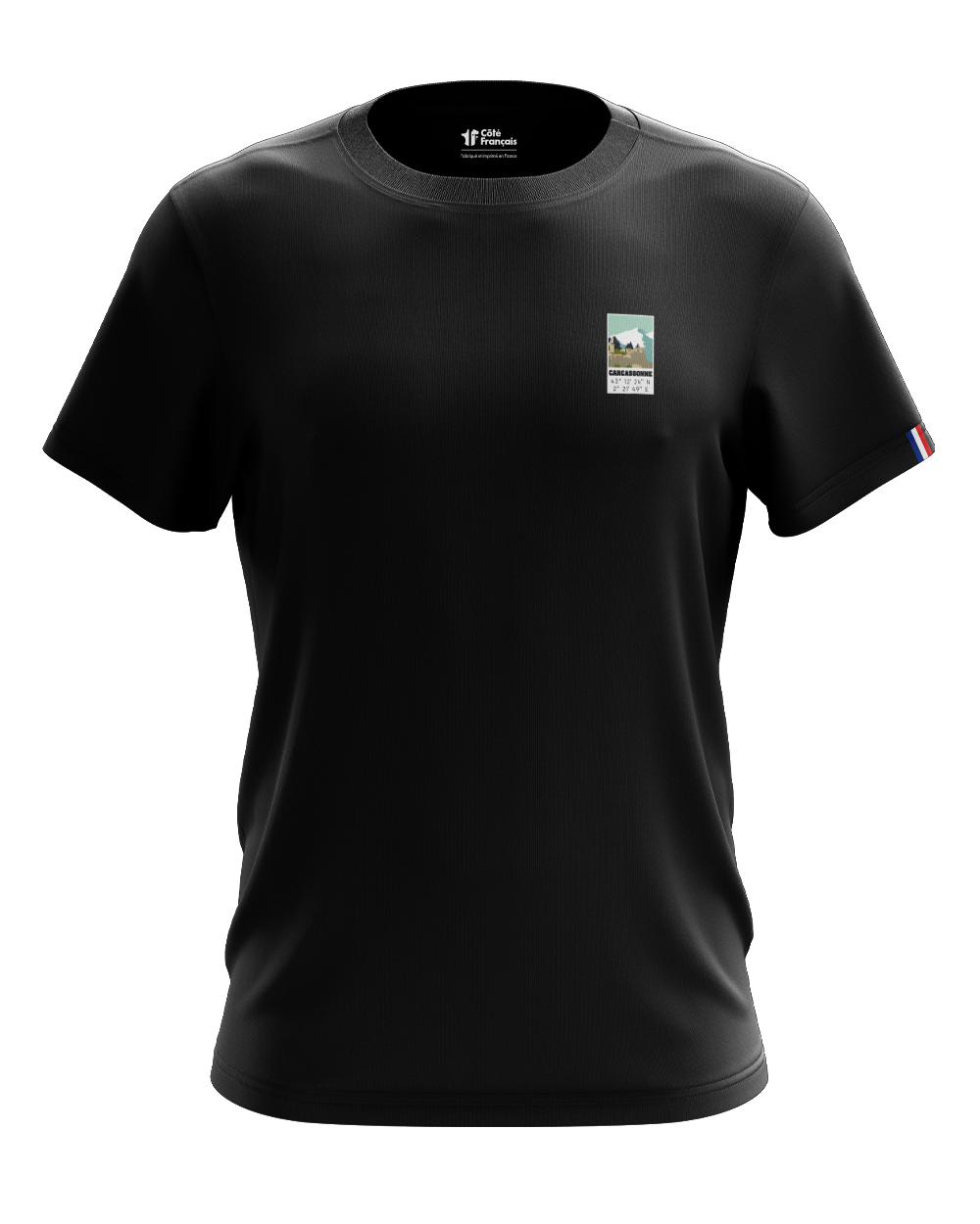 T-Shirt "Carcassonne GPS" - noir