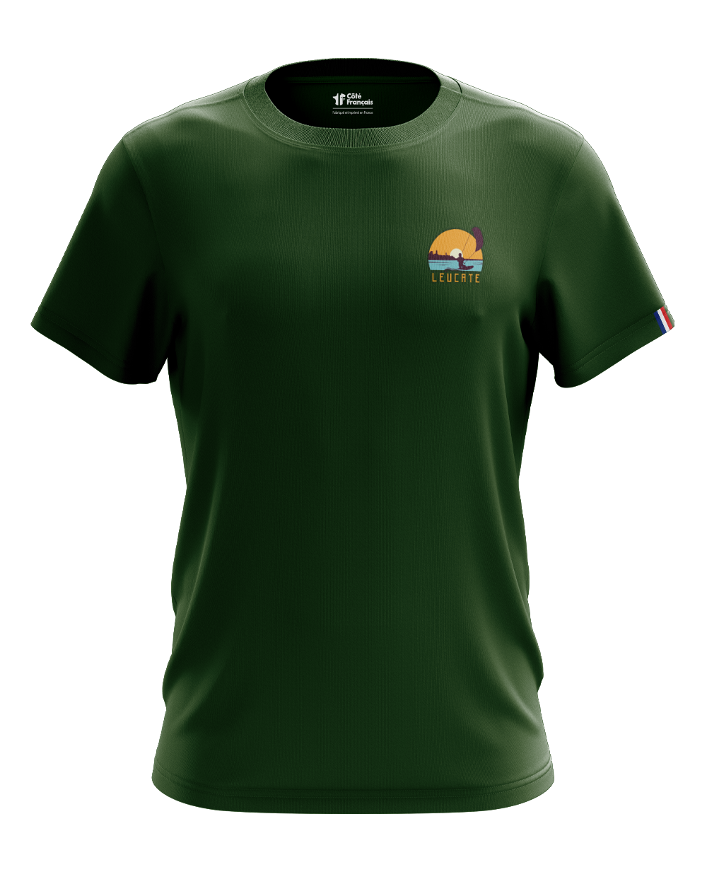 T-Shirt "Leucate Kite Surf" - kaki